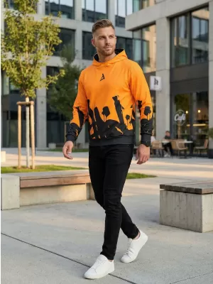 Pánská mikina premium ALTISPORT VOJ/ALM069MI01 ŽLUTOČERNÁ