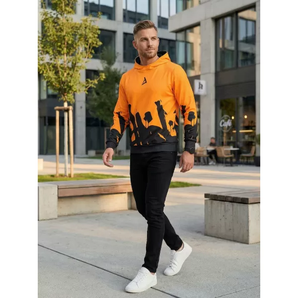  Pánská mikina premium ALTISPORT VOJ/ALM069MI01 ŽLUTOČERNÁ 