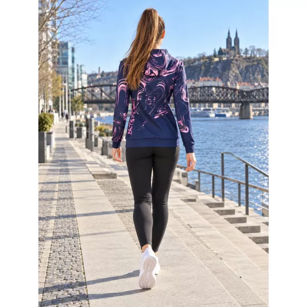  Dámská mikina na zip premium ALTISPORT VOJ/ALW064MI02 MODRORŮŽOVÁ 