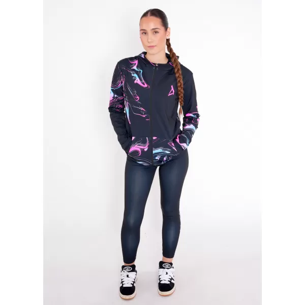  Dámská mikina na zip premium ALTISPORT VOJ/ALW064MI02 ČERNORŮŽOVÁ 