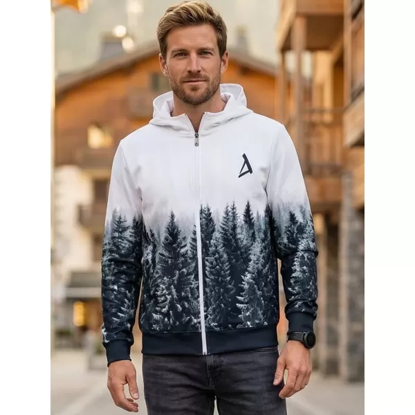  Pánská mikina na zip premium ALTISPORT VOJ/ALM058MI02 BÍLOŠEDÁ 