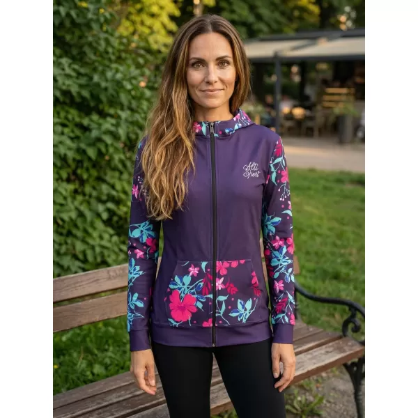  Dámská mikina na zip premium ALTISPORT VOJ/ALW063MI02 FUCHSIOVÁ 