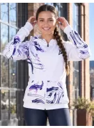 Dámská mikina na zip premium ALTISPORT VOJ/ALW064MI02 BÍLOFIALOVÁ