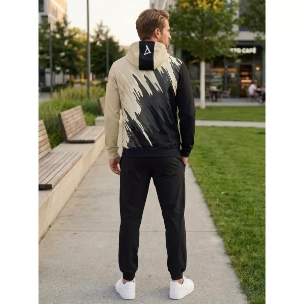  Pánská mikina na zip premium ALTISPORT VOJ/ALM006MI02 ČERNOHNĚDÁ 