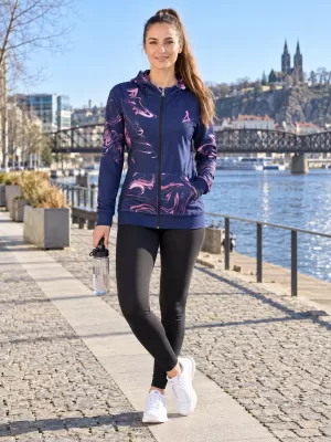 Dámská mikina na zip premium ALTISPORT VOJ/ALW064MI02 MODRORŮŽOVÁ