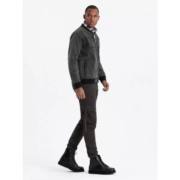  Pánská bunda OMBRE OM-JADJ-0163 BLACK 