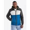Pánská bunda OMBRE C447 BLUE/WHITE/NAVY BLUE