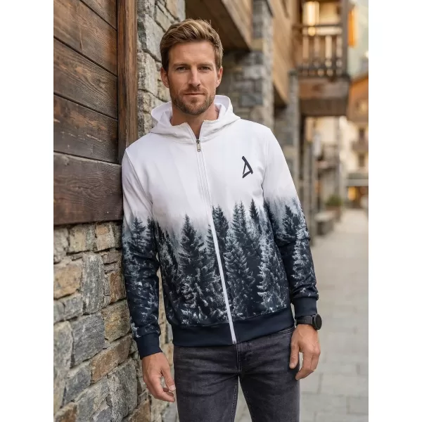  Pánská mikina na zip premium ALTISPORT VOJ/ALM058MI02 BÍLOŠEDÁ 