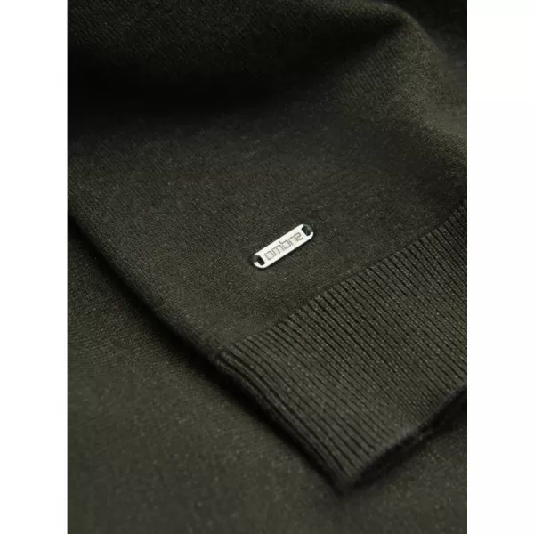  Pánský svetr OMBRE OM-SWTN-0125 DARK OLIVE 