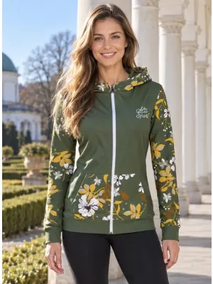 Dámská mikina na zip premium ALTISPORT VOJ/ALW063MI02 KHAKI