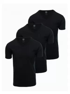 Pánské triko OMBRE OM-TSBS-0233 3X BLACK