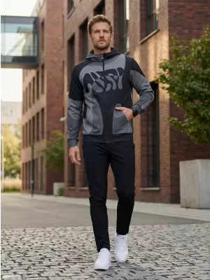 Pánská mikina na zip premium ALTISPORT VOJ/ALM056MI02 ČERNÁ