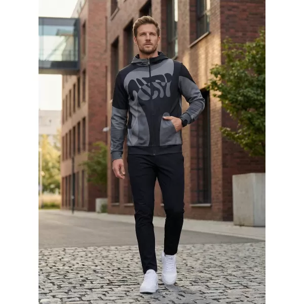  Pánská mikina na zip premium ALTISPORT VOJ/ALM056MI02 ČERNÁ 
