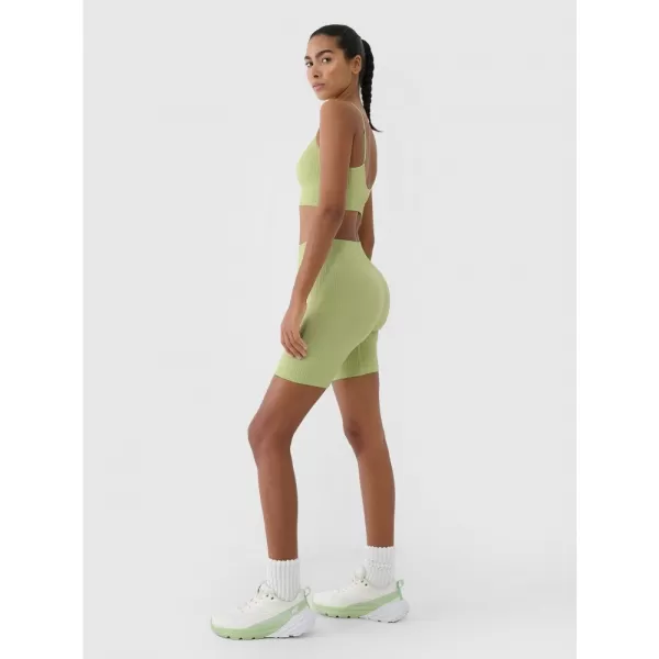  Dámské krátké legíny 4F 4FWSS25TFSTF014 LIGHT GREEN 