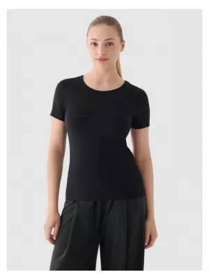Dámské triko 4F 4FWMM00TTSHF1846 DEEP BLACK