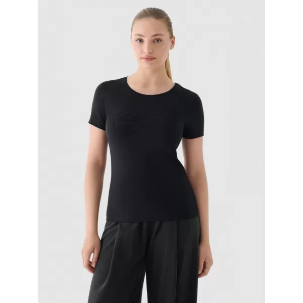  Dámské triko 4F 4FWMM00TTSHF1846 DEEP BLACK 