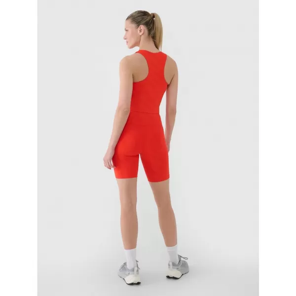  Dámské krátké legíny 4F 4FWSS25TFSTF016 RED 