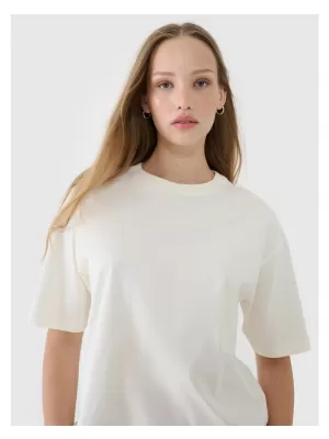 Dámské triko 4F 4FRSS25TTSHF2694 OFF WHITE