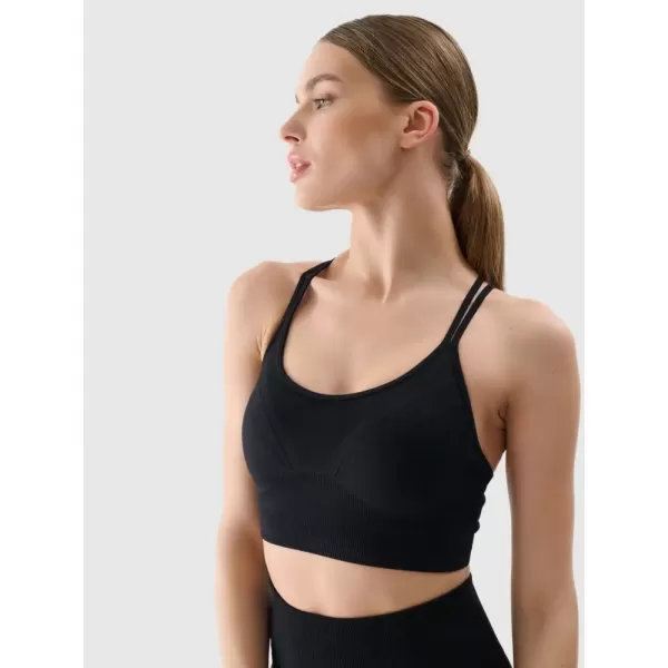  Dámská podprsenka 4F 4FWSS25USBAF166 DEEP BLACK 