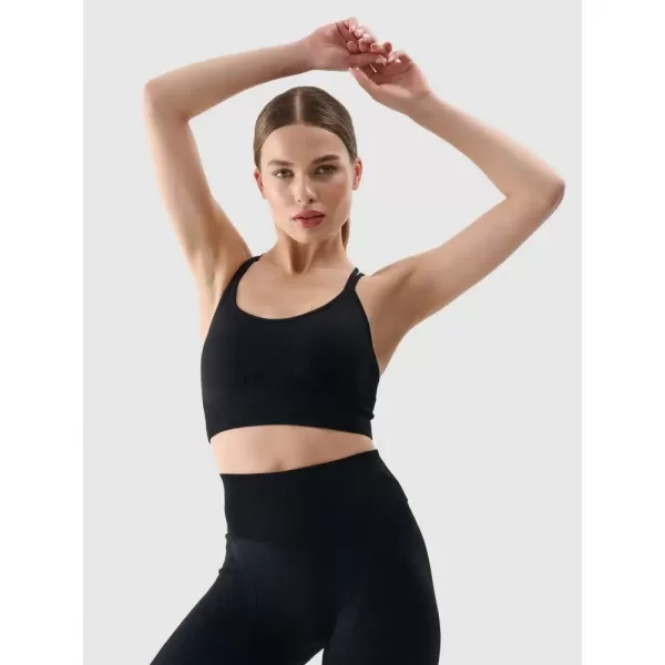  Dámská podprsenka 4F 4FWSS25USBAF166 DEEP BLACK 