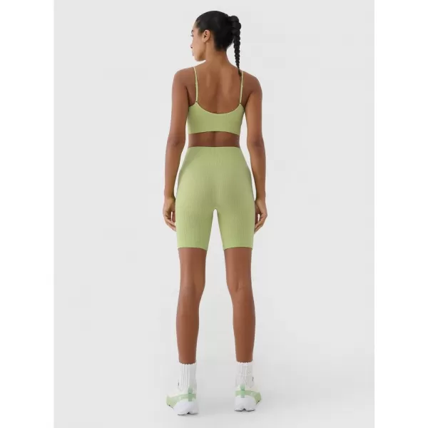  Dámské krátké legíny 4F 4FWSS25TFSTF014 LIGHT GREEN 