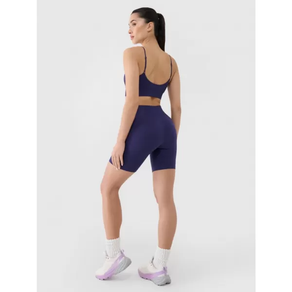  Dámské krátké legíny 4F 4FWSS25TFSTF014 DARK BLUE 