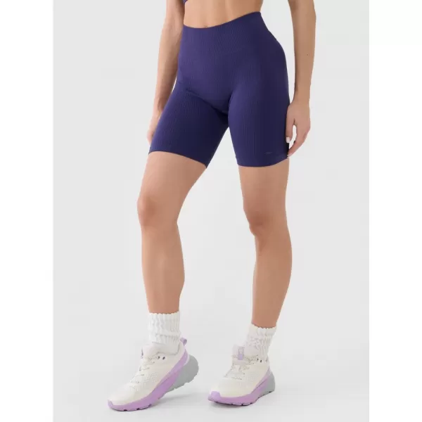  Dámské krátké legíny 4F 4FWSS25TFSTF014 DARK BLUE 