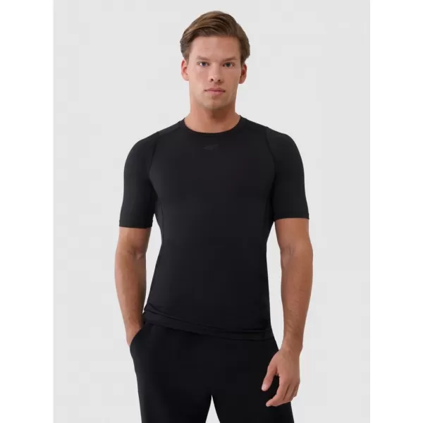  Pánské funkční triko 4F 4FWSS25TFTSM1218 DEEP BLACK 