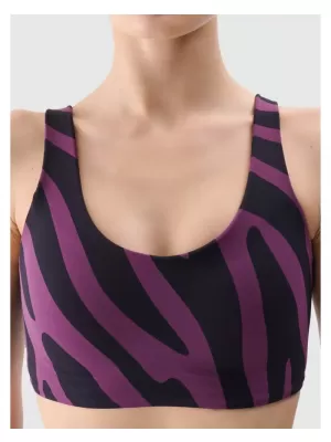Dámská podprsenka 4F 4FWSS25USBAF165 DARK VIOLET ALLOVER