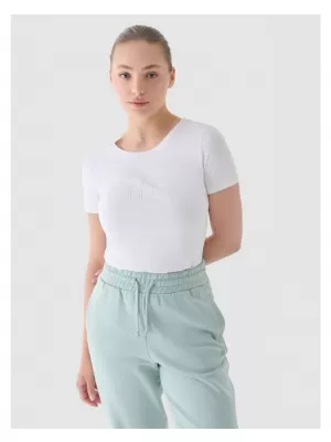 Dámské triko 4F 4FWMM00TTSHF1846 WHITE