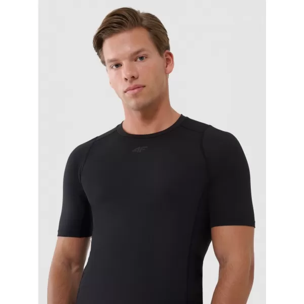 Pánské funkční triko 4F 4FWSS25TFTSM1218 DEEP BLACK 