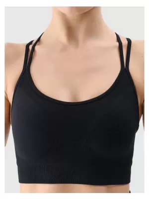 Dámská podprsenka 4F 4FWSS25USBAF166 DEEP BLACK