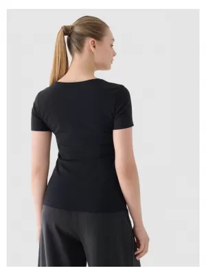 Dámské triko 4F 4FWMM00TTSHF1846 DEEP BLACK
