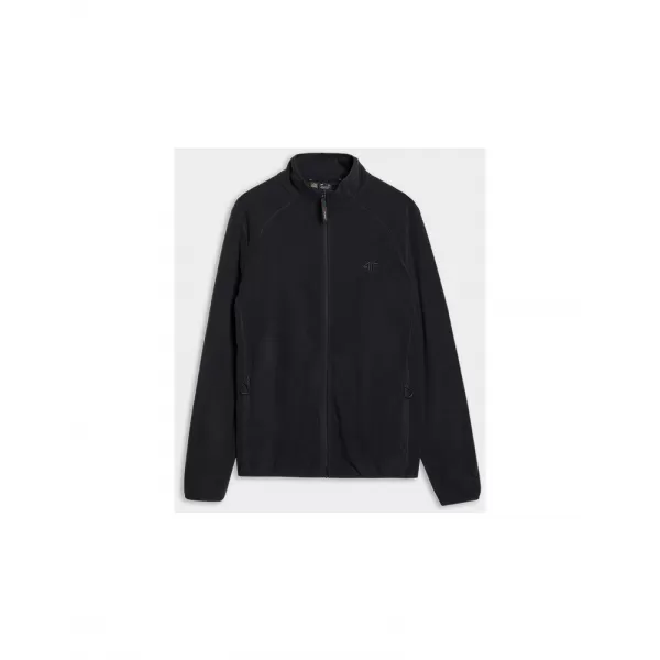  Pánská fleecová mikina 4F 4FWSS25TFLEM304 DEEP BLACK 