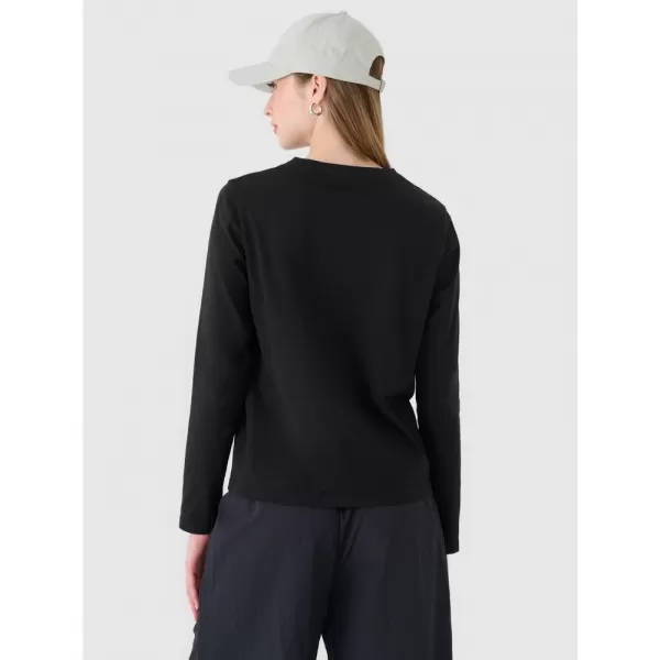  Dámské triko 4F 4FWMM00TLONF431 DEEP BLACK 
