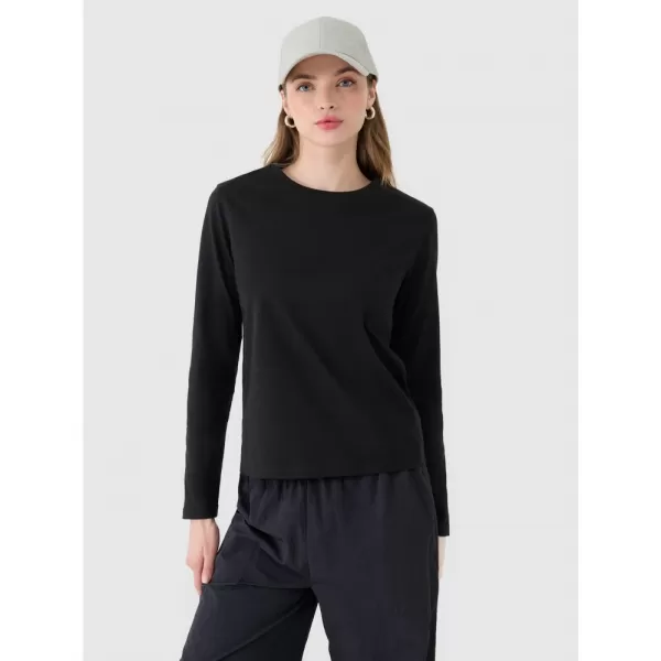  Dámské triko 4F 4FWMM00TLONF431 DEEP BLACK 
