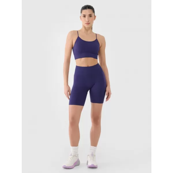  Dámské krátké legíny 4F 4FWSS25TFSTF014 DARK BLUE 