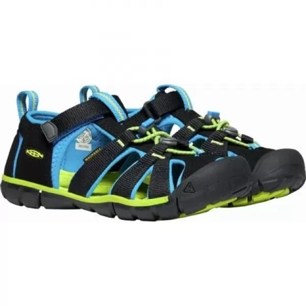  Dětské sandály KEEN SEACAMP II CNX YOUTH BLACK/BRILLIANT BLUE 