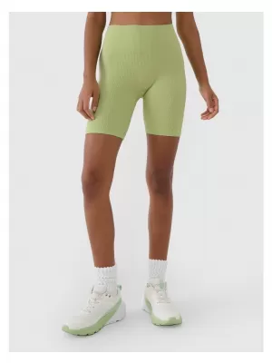 Dámské krátké legíny 4F 4FWSS25TFSTF014 LIGHT GREEN