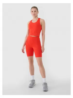 Dámské krátké legíny 4F 4FWSS25TFSTF016 RED