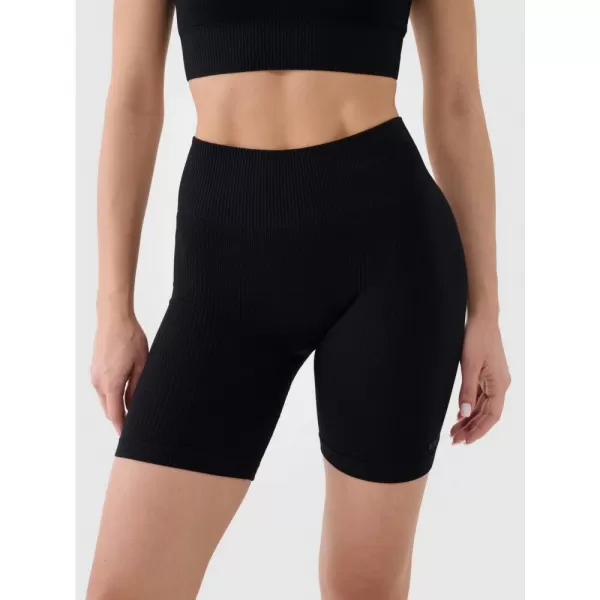  Dámské krátké legíny 4F 4FWSS25TFSTF014 DEEP BLACK 