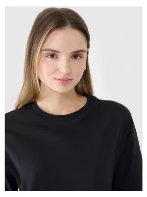 Dámské triko 4F 4FRSS25TTSHF2694 DEEP BLACK