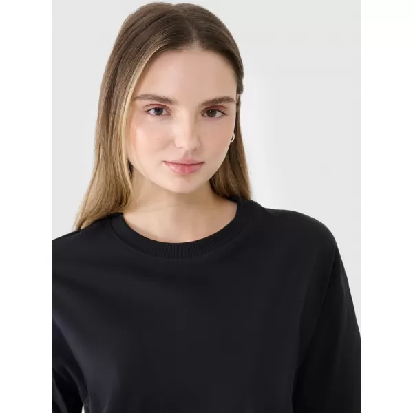  Dámské triko 4F 4FRSS25TTSHF2694 DEEP BLACK 