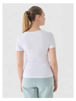 Dámské triko 4F 4FWMM00TTSHF1846 WHITE