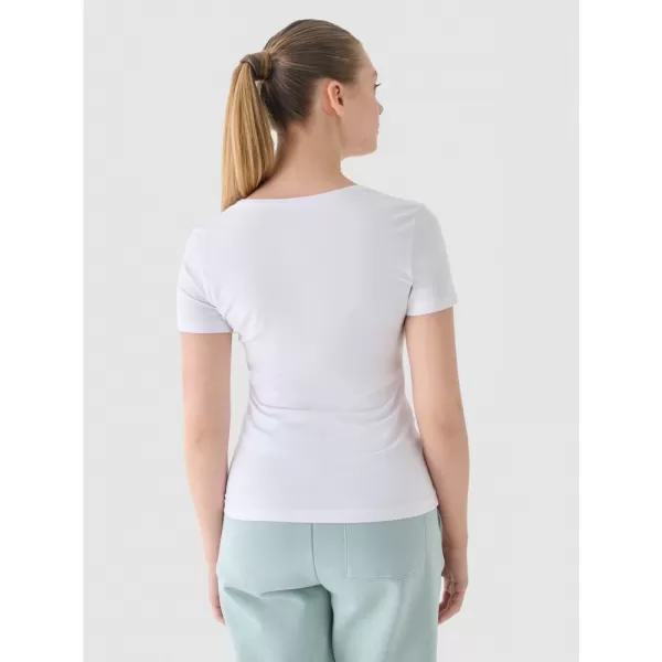  Dámské triko 4F 4FWMM00TTSHF1846 WHITE 