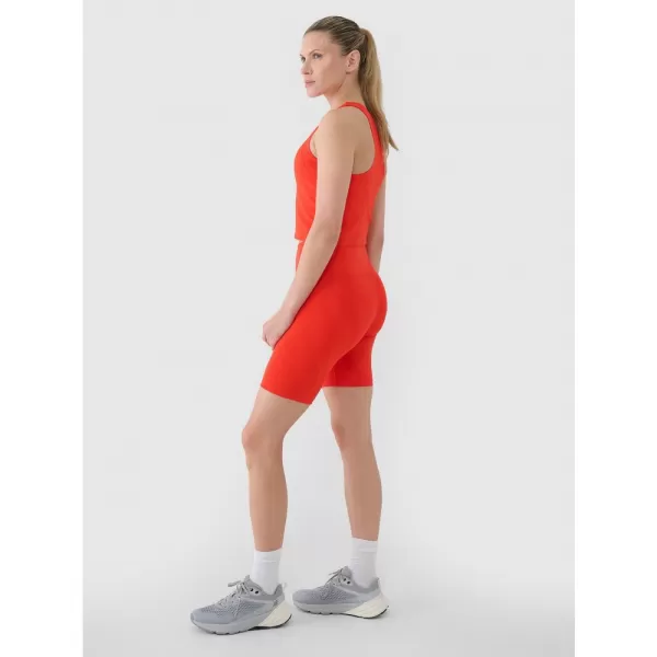  Dámské krátké legíny 4F 4FWSS25TFSTF016 RED 