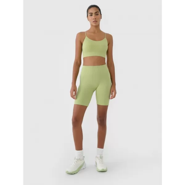  Dámské krátké legíny 4F 4FWSS25TFSTF014 LIGHT GREEN 