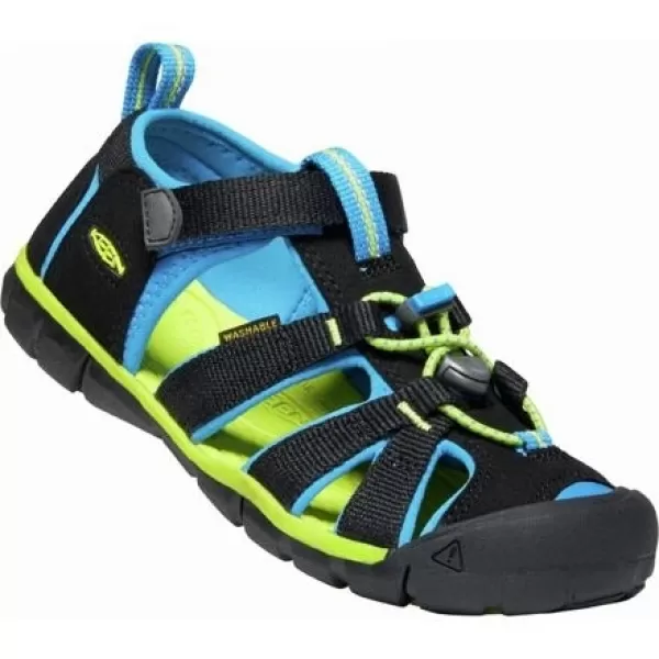  Dětské sandály KEEN SEACAMP II CNX YOUTH BLACK/BRILLIANT BLUE 
