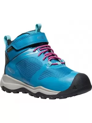 Dětské boty KEEN WANDURO MID WP FJORD BLUE/FUCHSIA PURPLE