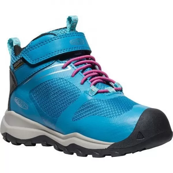  Dětské boty KEEN WANDURO MID WP FJORD BLUE/FUCHSIA PURPLE 